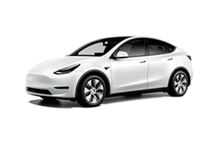 Tesla Model Y blanco para servicio de traslado privado y taxi eléctrico en Málaga
