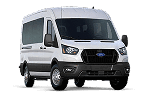 Furgoneta blanca de transporte de pasajeros – tarifa taxi Málaga